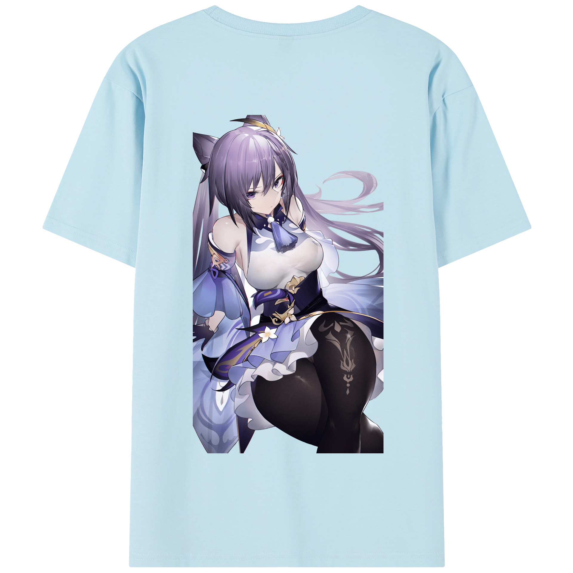 げんし神 刻晴 こくせい genshin Kokusei 綿100％半袖Tシャツ（背面プリント）